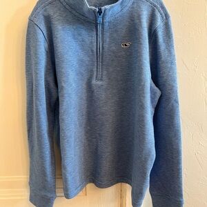 Kids Blue Half-Zip Sweater